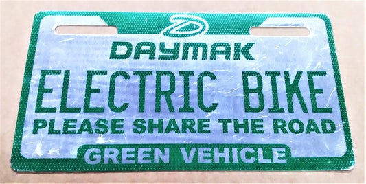 Daymak Exterior & Custom Ebike Plate (large) - metal