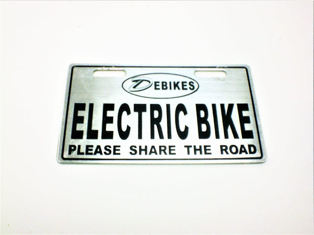 Daymak Exterior & Custom Ebike Plate (small) - Black & White