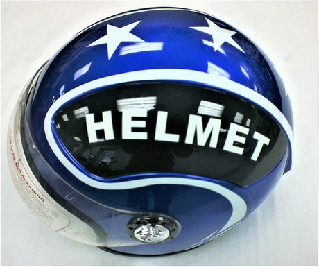 Daymak Helmets MAX 300D - Half Face Helmet - Blue (M)