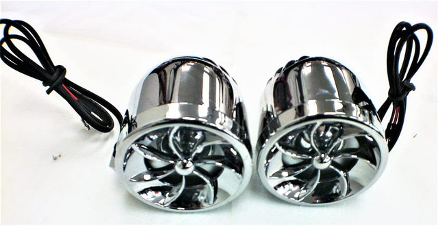 Daymak Speakers AV-M253 Chrome Motorcycle Speaker Set